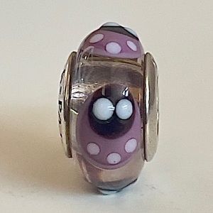 Pandora Purple Glass Ladybird / Ladybug Murano Charm